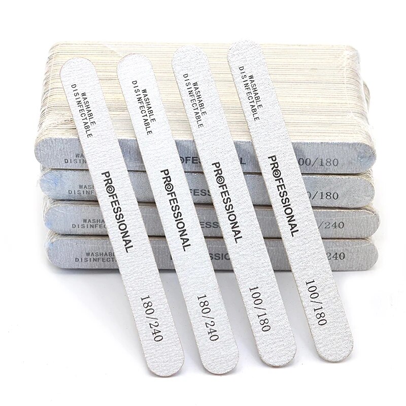 Nail File Titanium - 100PC 나무 네일 파일 전문 샌딩