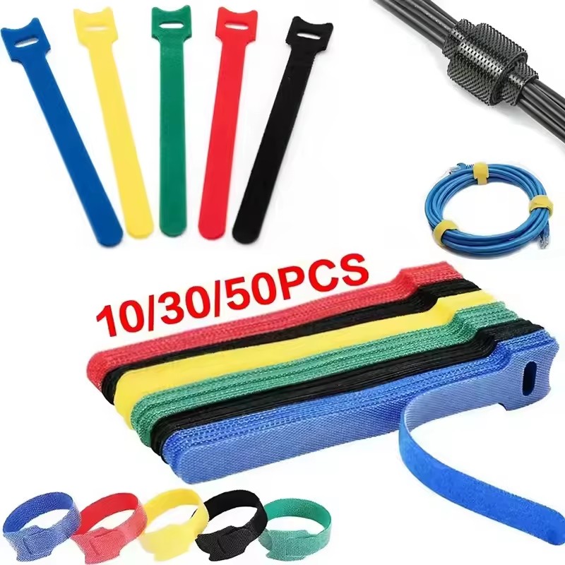 Gear Tie Reusable - 10/30/50Pcs 재사용 가능한 후크 및 루프