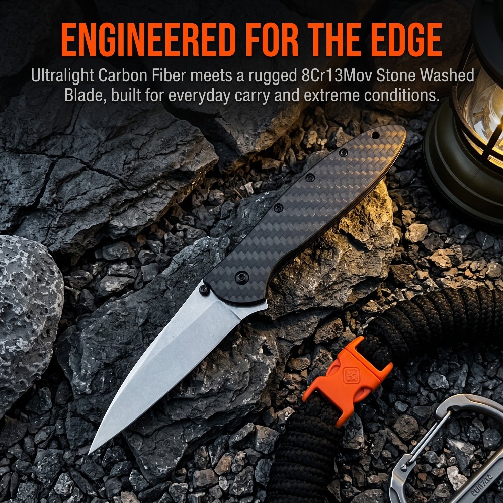 Edc Carry Pocket Knife - 1660 일상용 접이식 포켓 나이프 카본