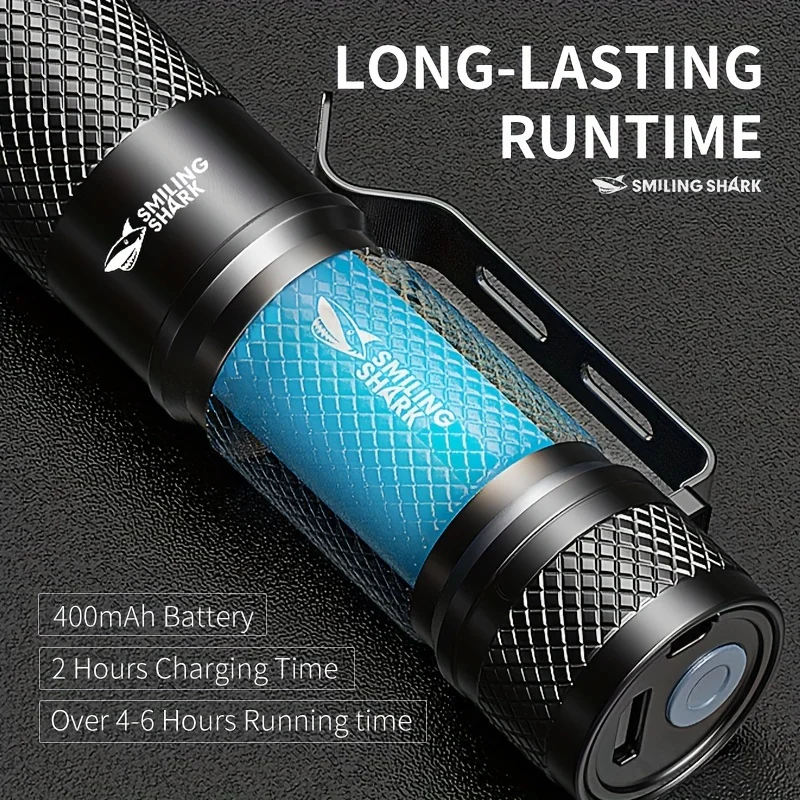 스마일링 샤크 초강력 미니 전술용 LED 손전등 USB - Edc Day Carry 리뷰 및 가격