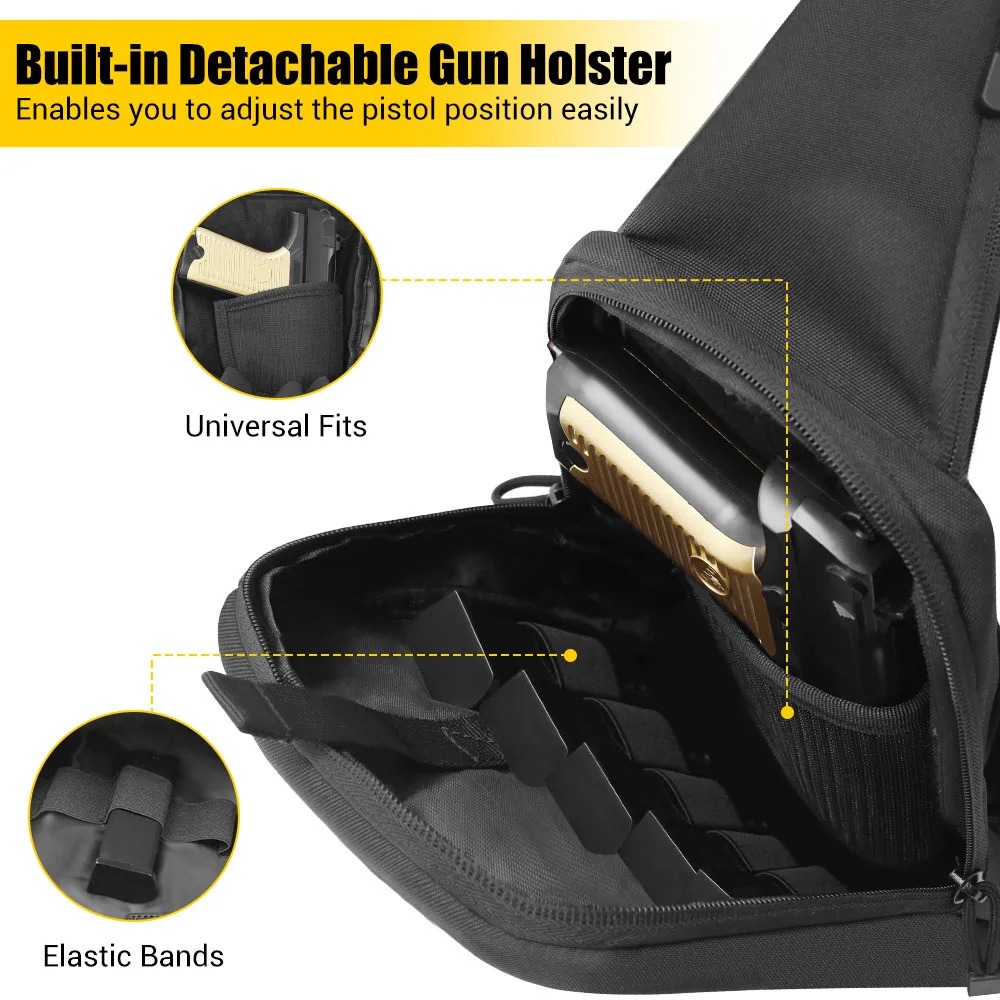 숨김 휴대용 가슴총 가방 권총 보관 가방 전술 슬링 숄 - Edc Pistol Carry Bag 리뷰 및 가격