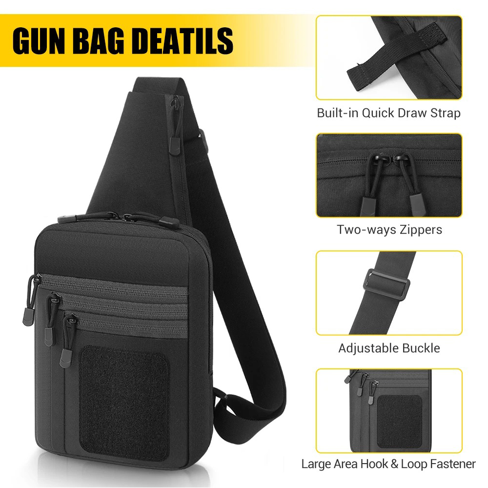숨김 휴대용 가슴총 가방 권총 보관 가방 전술 슬링 숄 - Edc Pistol Carry Bag 리뷰 및 가격