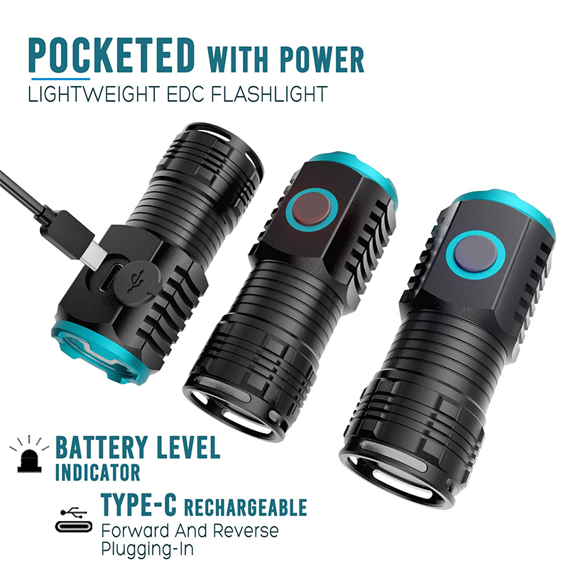 C타입 USB 충전식 포켓 미니 LED 손전등, 휴대용 - Edc Day Carry 리뷰 및 가격