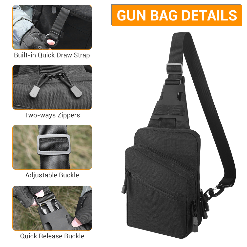 퀵 액세스 권총 가방, 총 홀스터가 있는 은닉 휴대용  - Edc Pistol Carry Bag 리뷰 및 가격