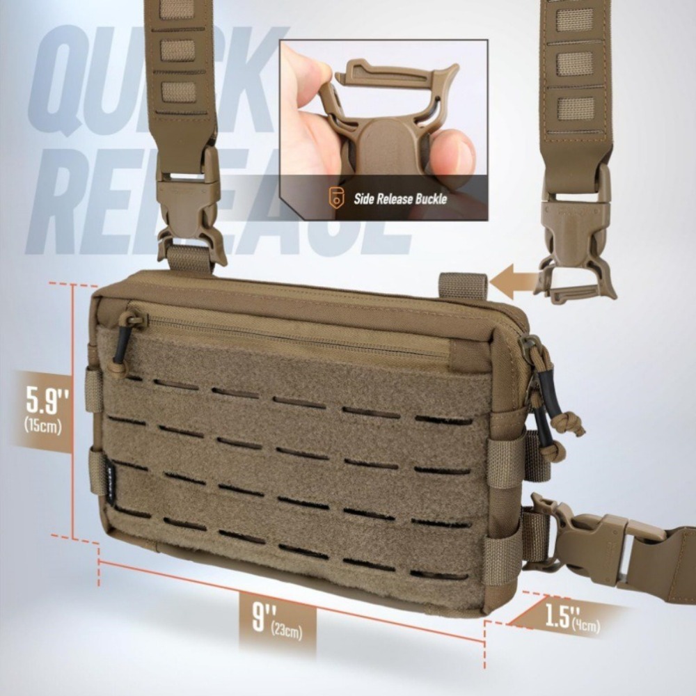 패션 1000D 나일론 남성용 가슴 가방 반사 스트립  - Edc Carry Pack 리뷰 및 가격