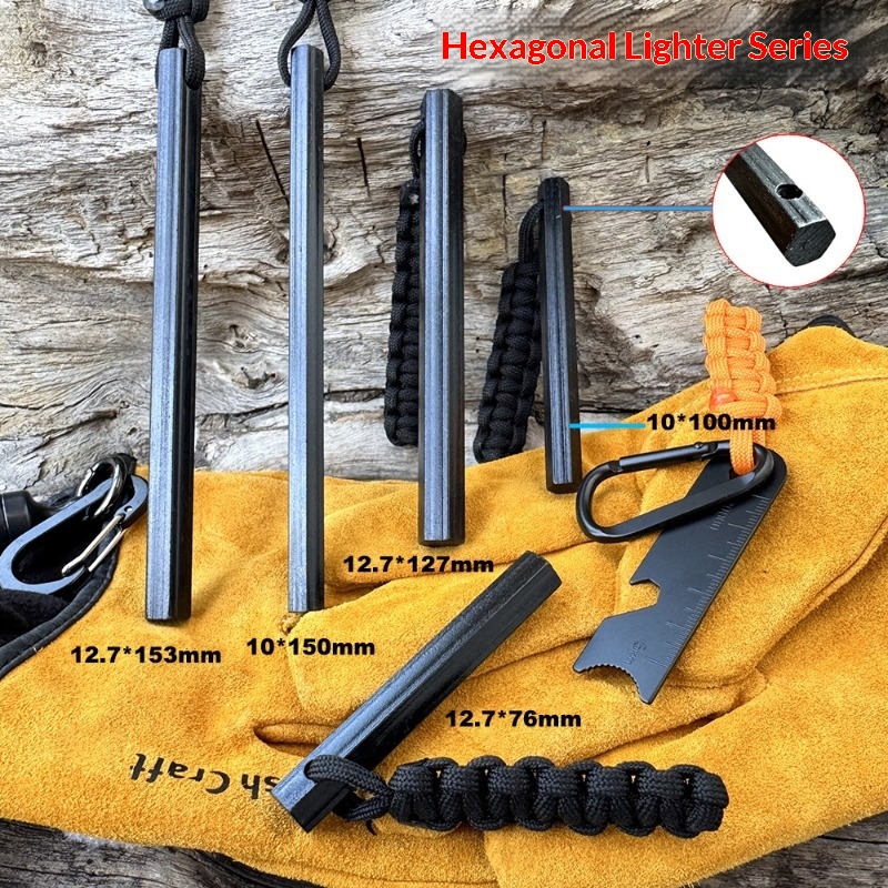 새로운 방풍 화재 점화기, 휴대용 방수 비상 화재 점화 - Ferro Rod Striker 리뷰 및 가격