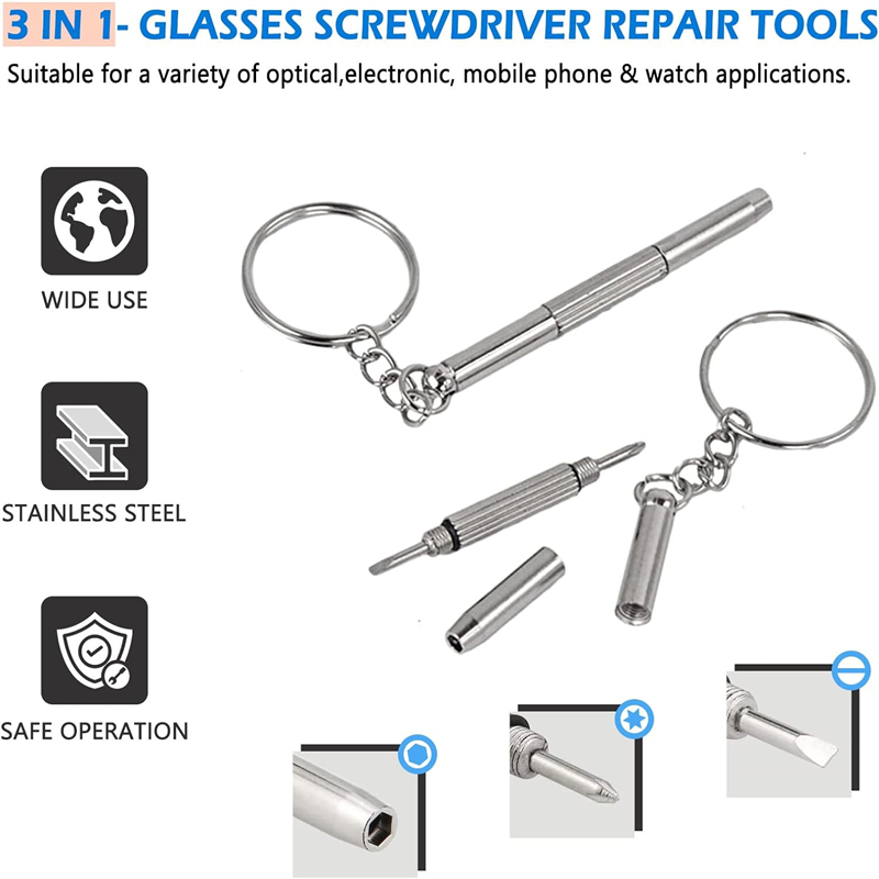 미니 핸드 안경 스크루 드라이버 3-in-1 안경 수리 - Micro Screwdriver Kit 리뷰 및 가격